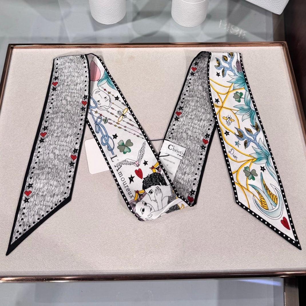 Dior 2026 Scarf 100cm Colorful Silk 203880