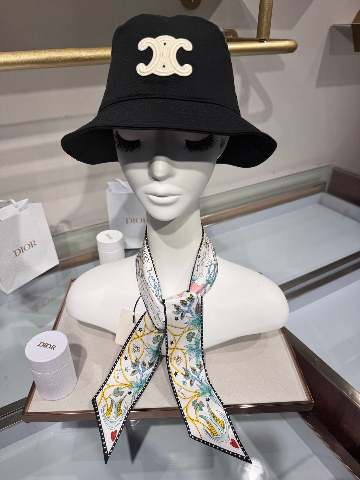Dior 2026 Scarf 100cm Colorful Silk 203880
