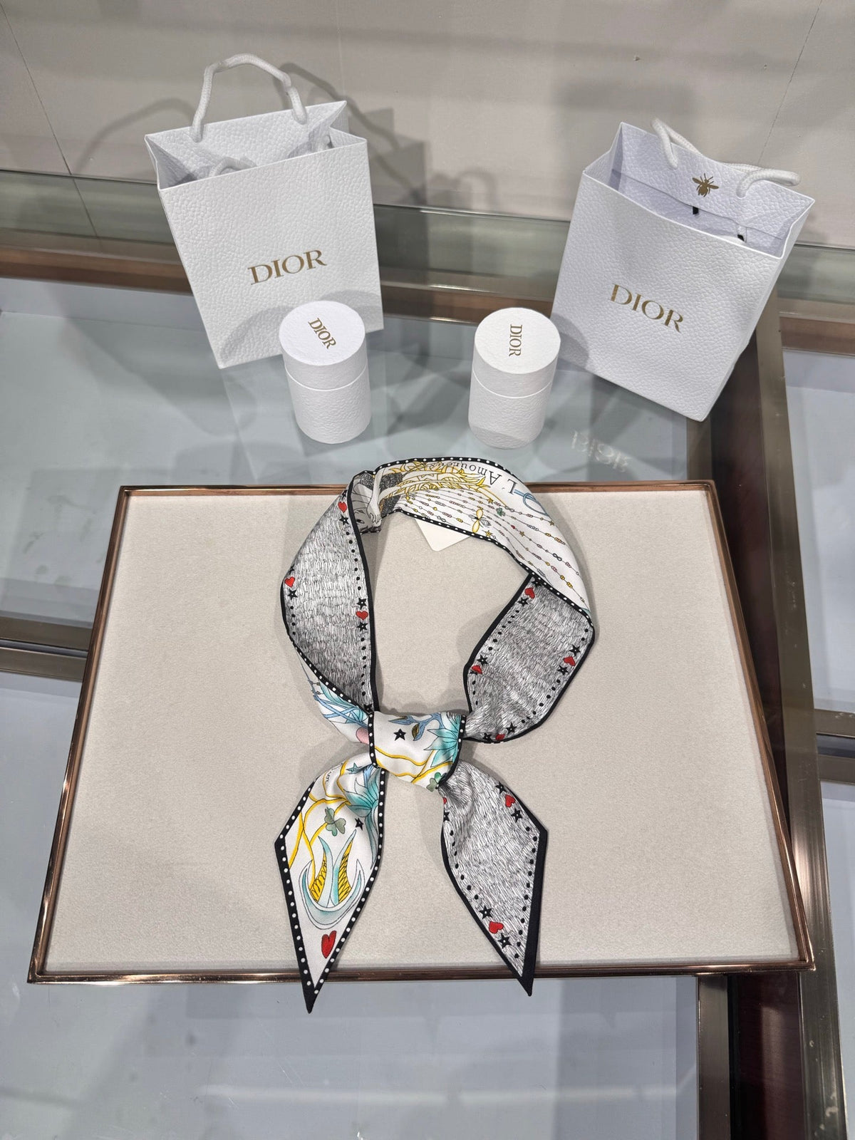 Dior 2026 Scarf 100cm Colorful Silk 203880