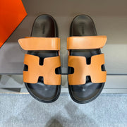 HM CHYPRE SANDAL TANGERINE CALFSKIN
