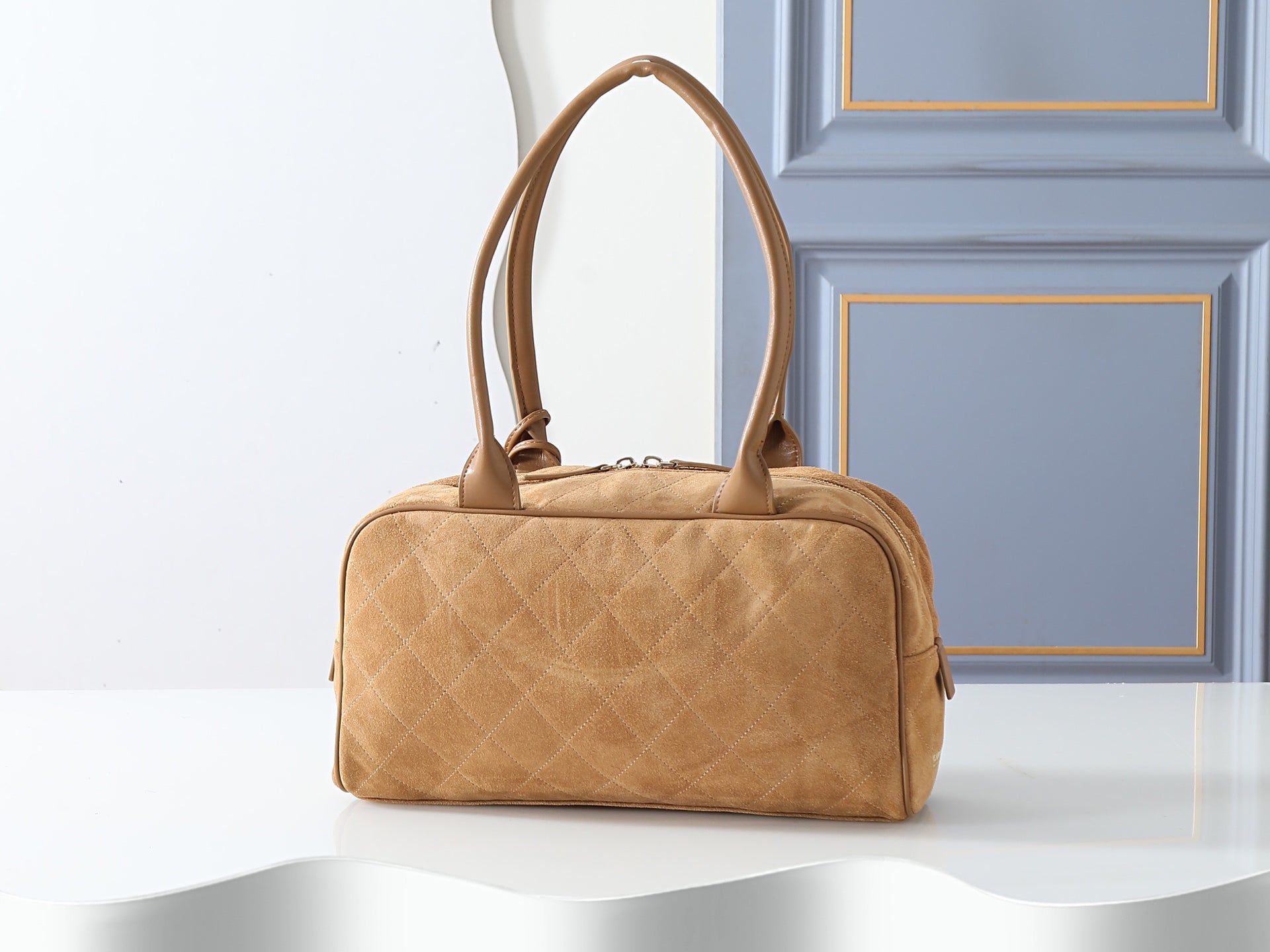 Chanel 2026 Large Bowling Bag 35.5cm Suede And Calfskin