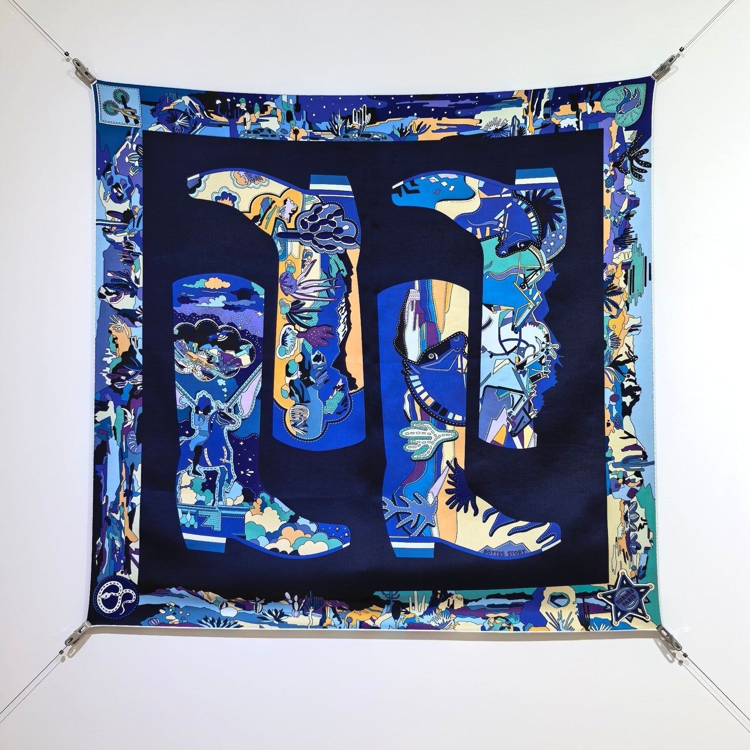 HM The Story 90 CM Dark Blue Cashmere and Silk 293063