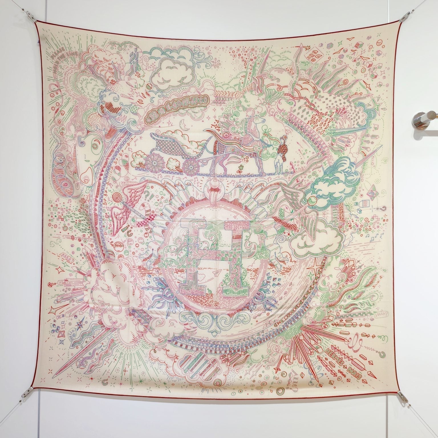 HM Connecting 140 CM Light Beige Colorful Cashmere and Silk 293094