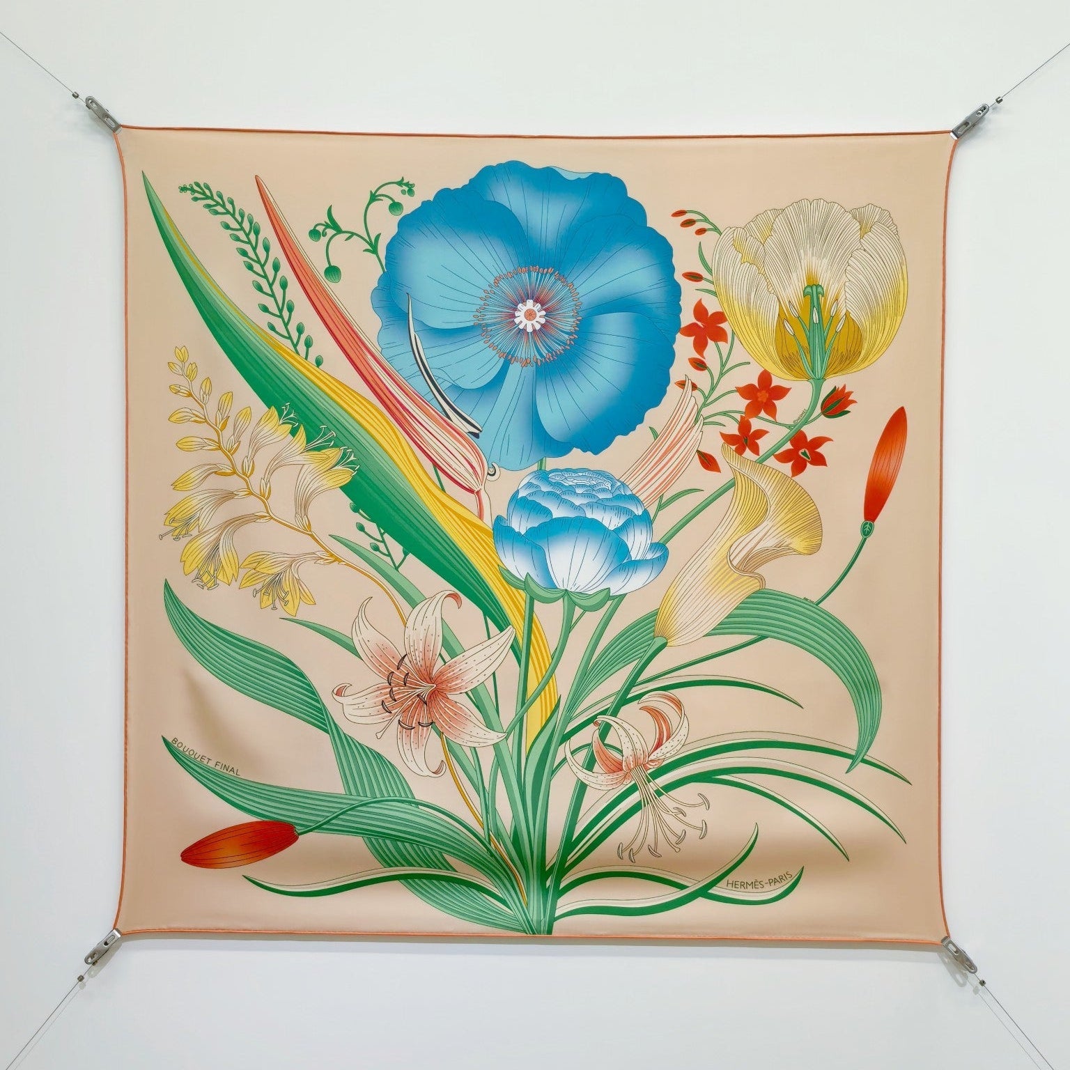 HM Eternal Bouquet 90 CM Beige Colorful Cashmere and Silk 293073