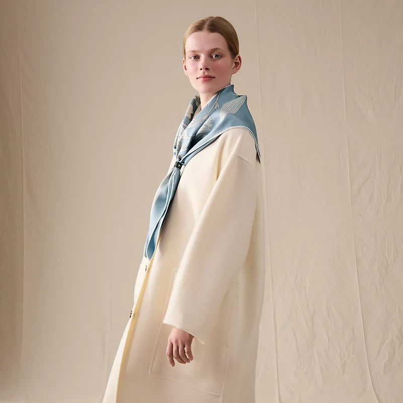 HM Eternal Bouquet 90 CM Light Blue Colorful Cashmere and Silk 293074