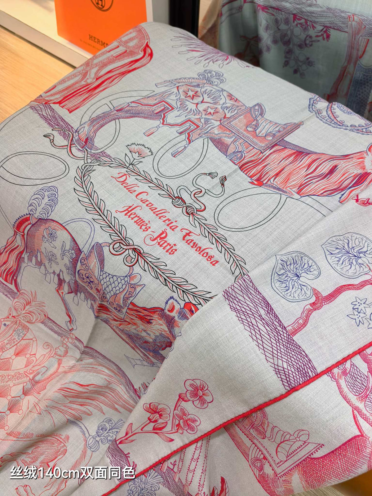Hermes 2026 Della Cavalleria Favolosa Scarf 140cm Cashmere Silk 534752