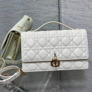 MY CD 24 TOP HANDLE BAG WHITE LAMBSKIN