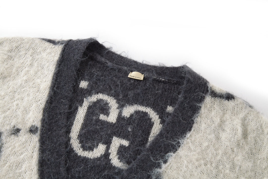 GG 25 Double-sided cardigan Grey Cashmere 0010