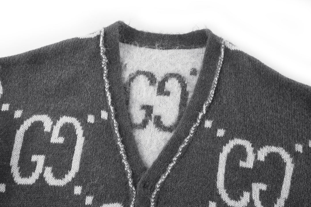 GG 25 Double-sided cardigan Grey Cashmere 0010