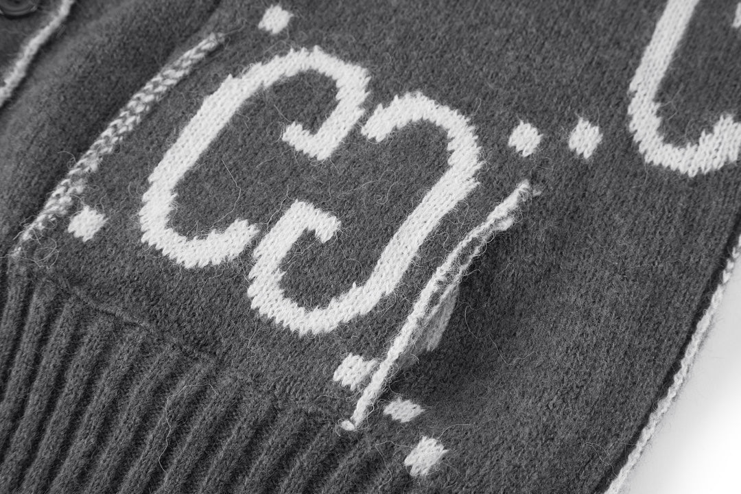 GG 25 Double-sided cardigan Grey Cashmere 0010