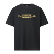 LV Double Sided Logo T-Shirt Black Cotton