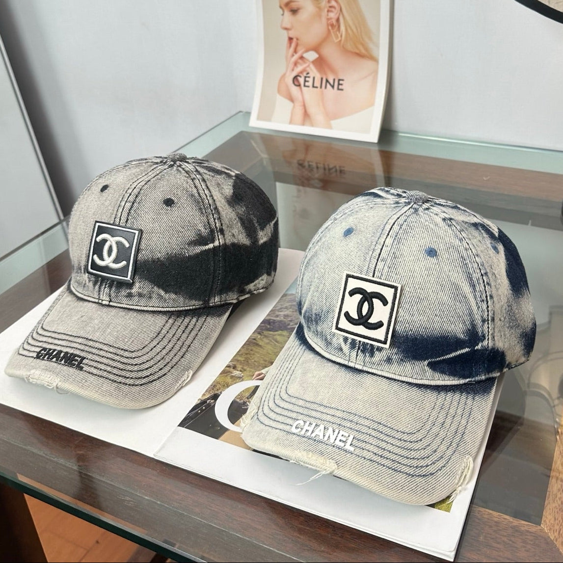 Chanel Denim Baseball Cap Hat 514879