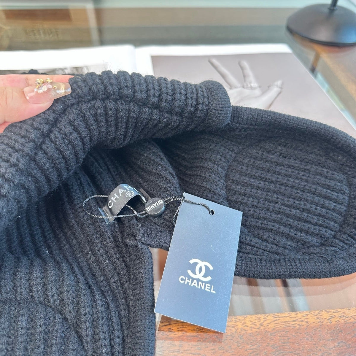 Chanel Cashmere Trapper Hat 512505