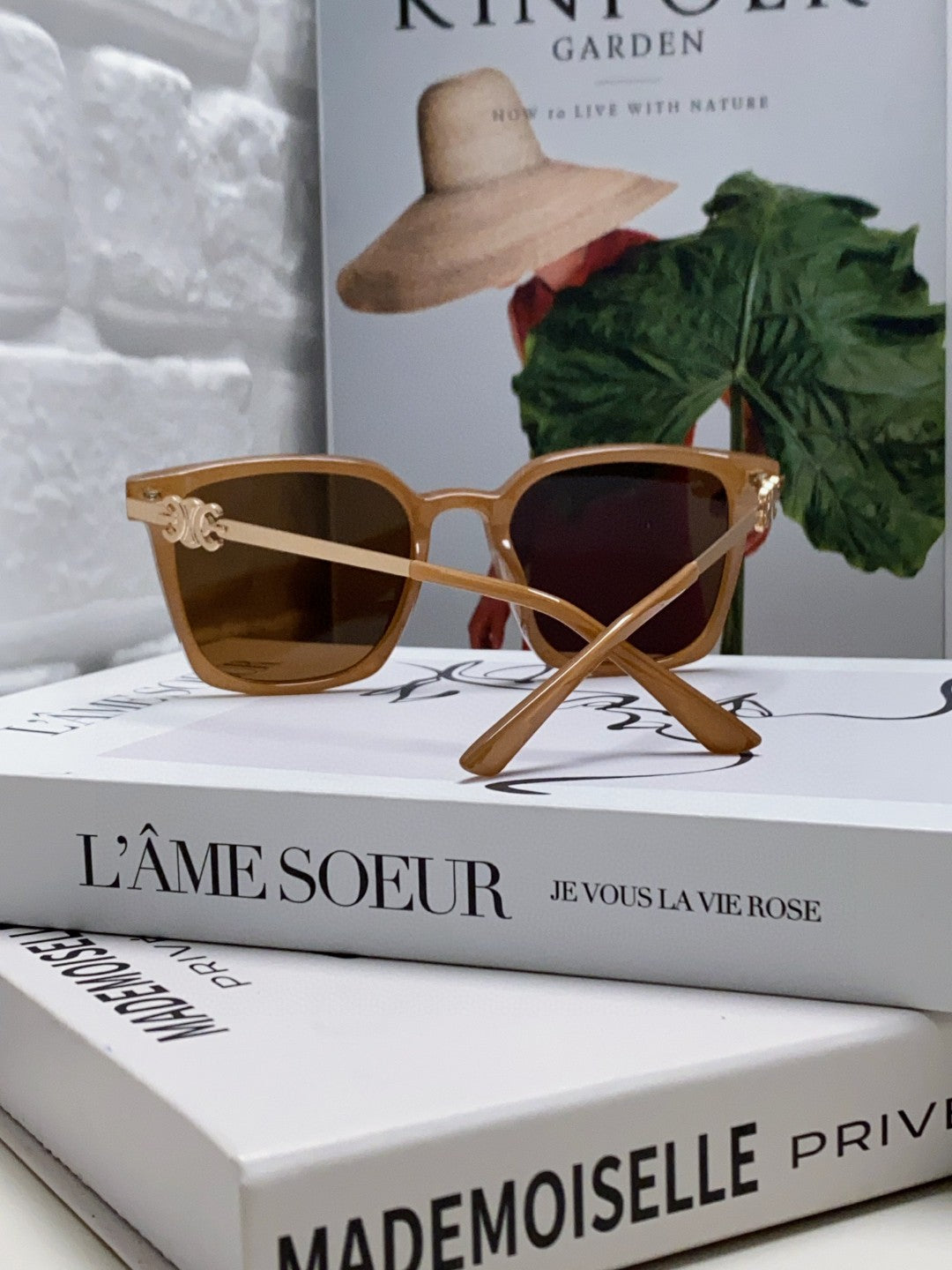 TRIOMPHE SUNGLASS 497816 IN NUDE METAL