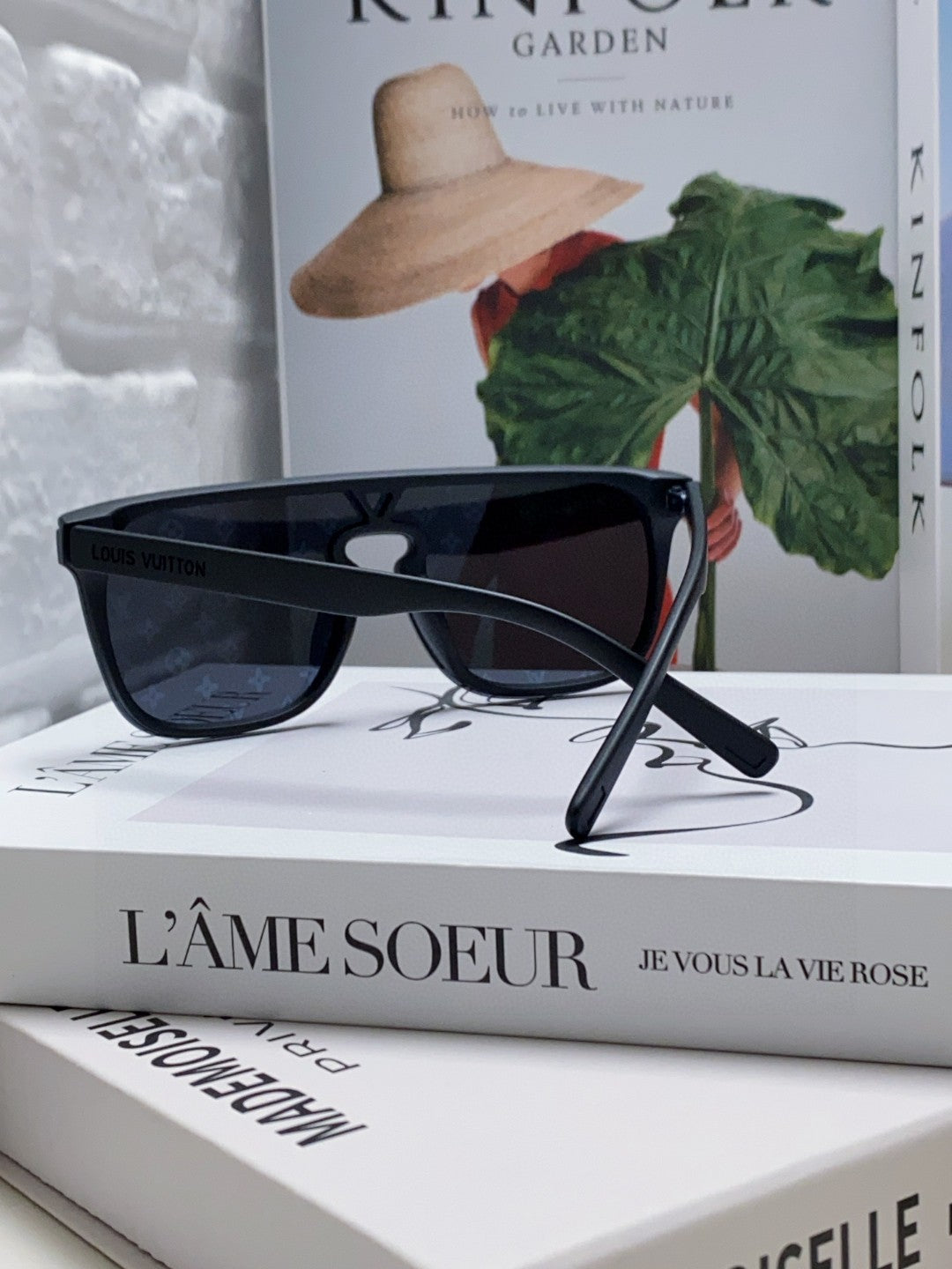 WAIMEA SUNGLASSES 581362 IN BLACK ACETATE MONOGRAM ON LENS