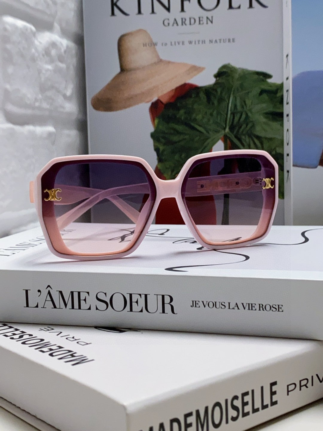 TRIOMPHE SUNGLASSES 548592 IN PINK ACETATE