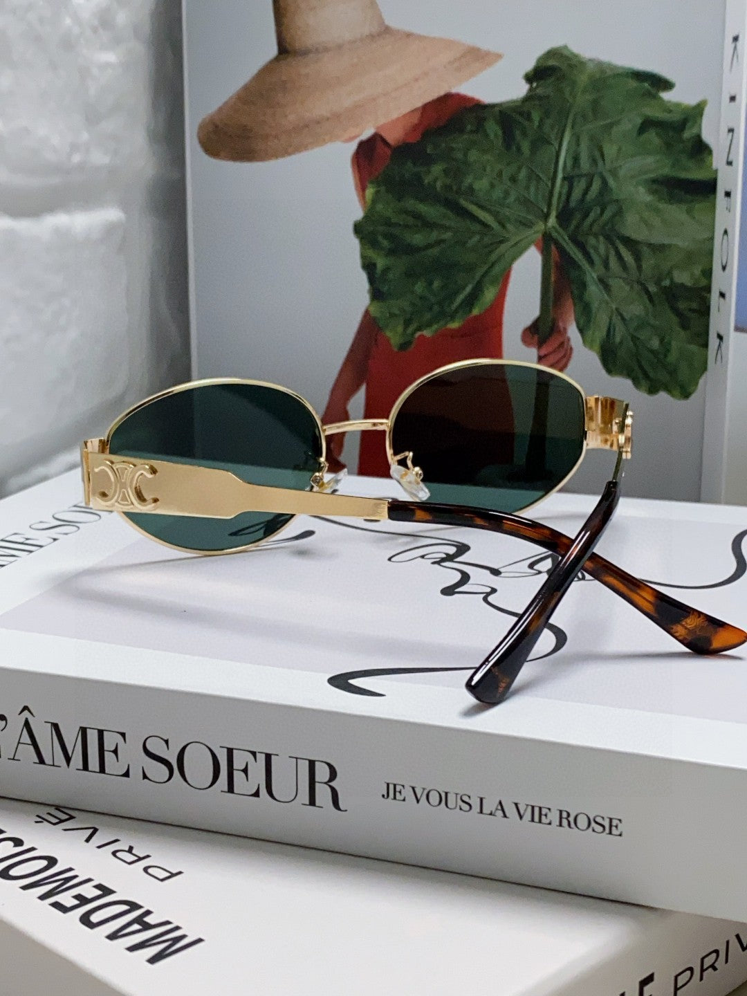 TRIOMPHE SUNGLASSES 548596 IN METAL BLACK LENSES