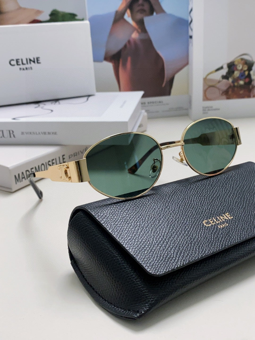TRIOMPHE SUNGLASSES 548596 IN METAL BLACK LENSES