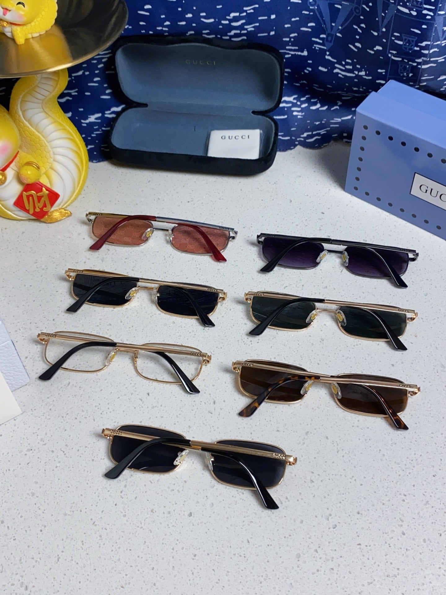 RECTANGULAR FRAME SUNGLASSES GG1457S IN METAL