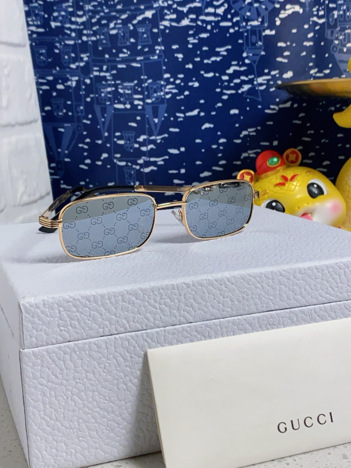 RECTANGULAR FRAME SUNGLASSES GG1457S IN METAL