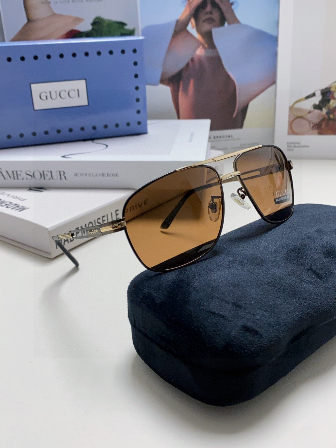 NAVIGATOR FRAME SUNGLASSES 570256 IN METAL