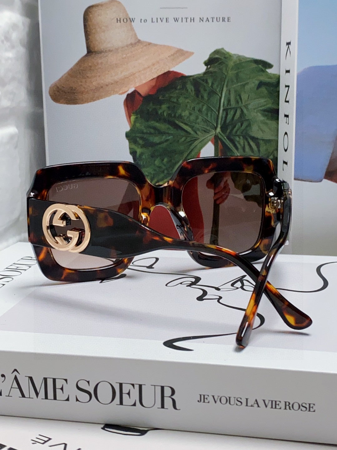 SQUARE FRAME SUNGLASSES GG0178S IN ACETATE EMBOSSED LOGO