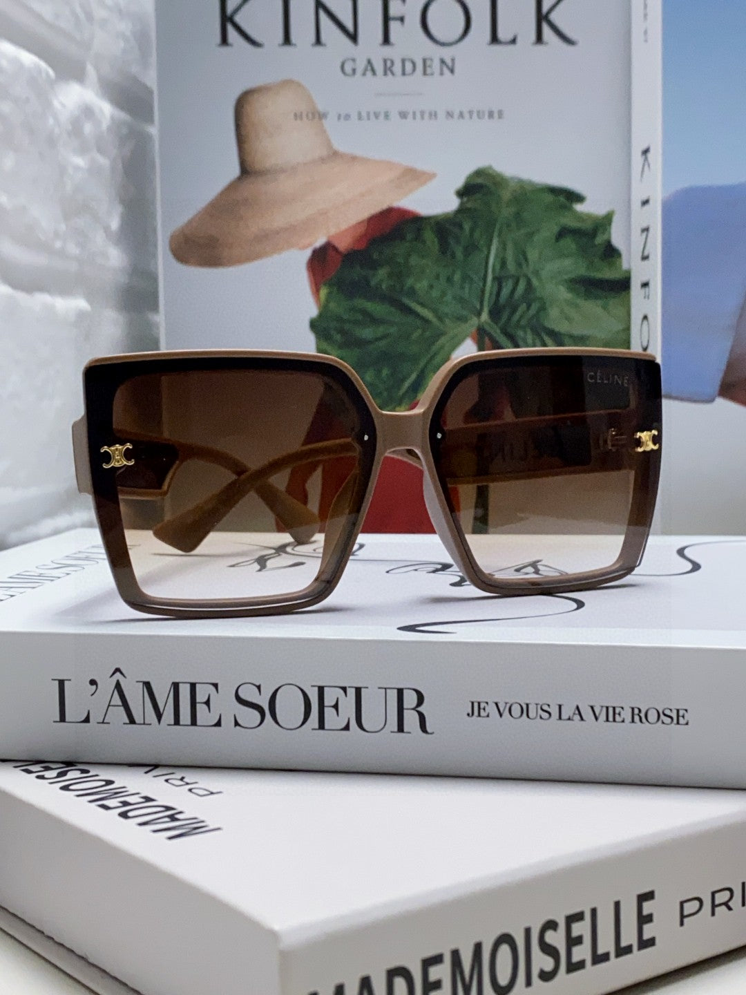 TRIOMPHE SUNGLASSES 573254 IN CAMEL ACETATE