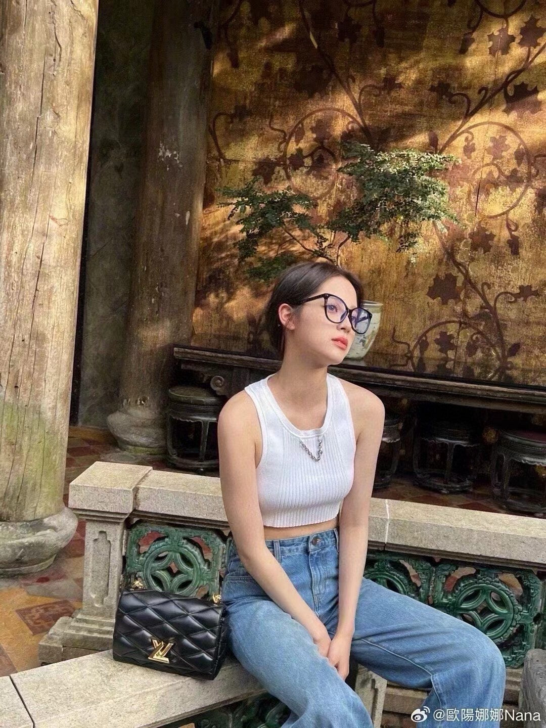 CAT EYE SUNGLASSES Z1657W IN BLACK ACETATE MONOGRAM LOGO