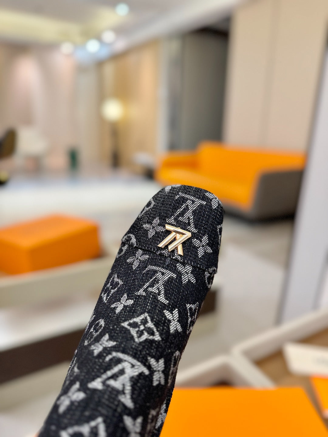 LV Ankle Boots 90 Monogram Black Denim 573712