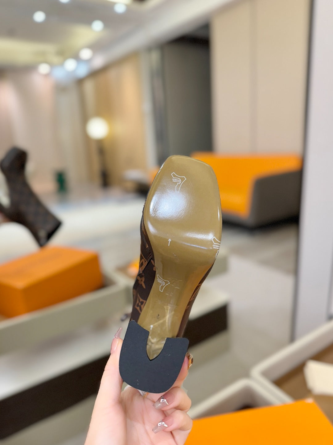 LV Ankle Boots 110 Monogram Brown Sheepskin 573720