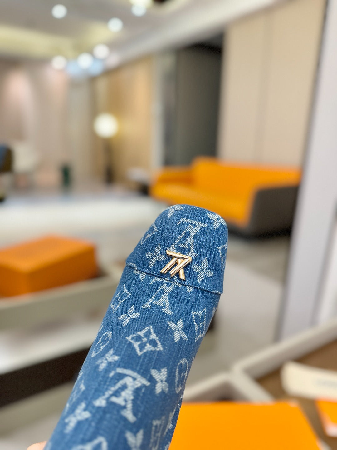 LV Ankle Boots 110 Monogram Blue Denim 573722