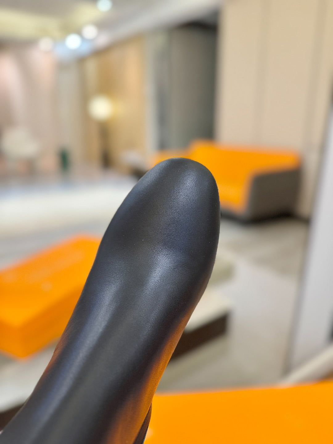 LV 25 Long Boots 75 Black Sheepskin 573740