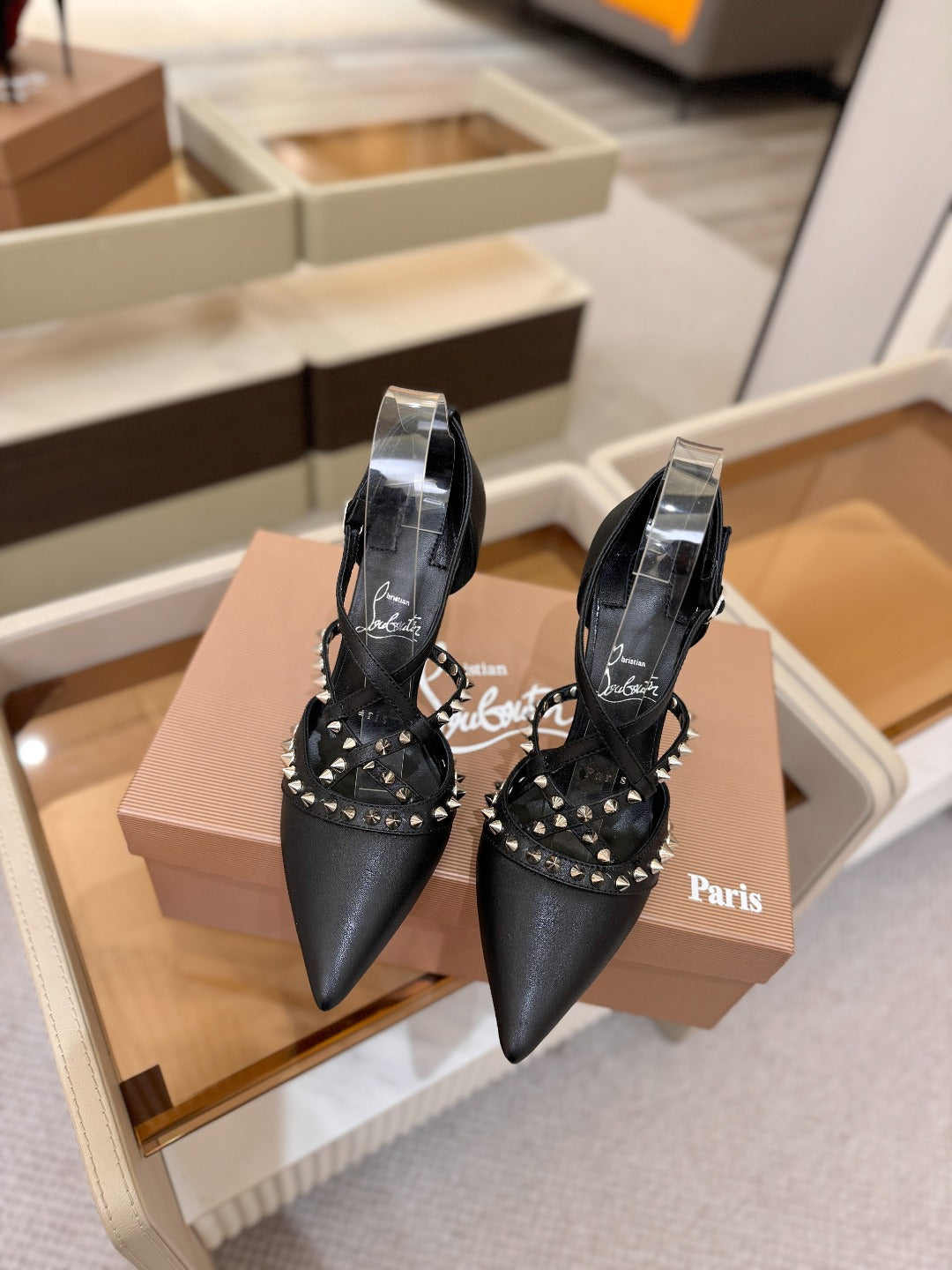 Christian Louboutin Tatooshka Spikes Pump 105mm Patent Leather 424455