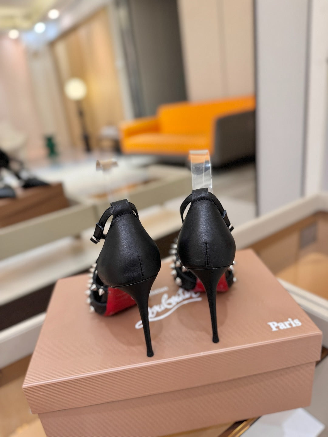 Christian Louboutin Tatooshka Spikes Pump 105mm Patent Leather 424455