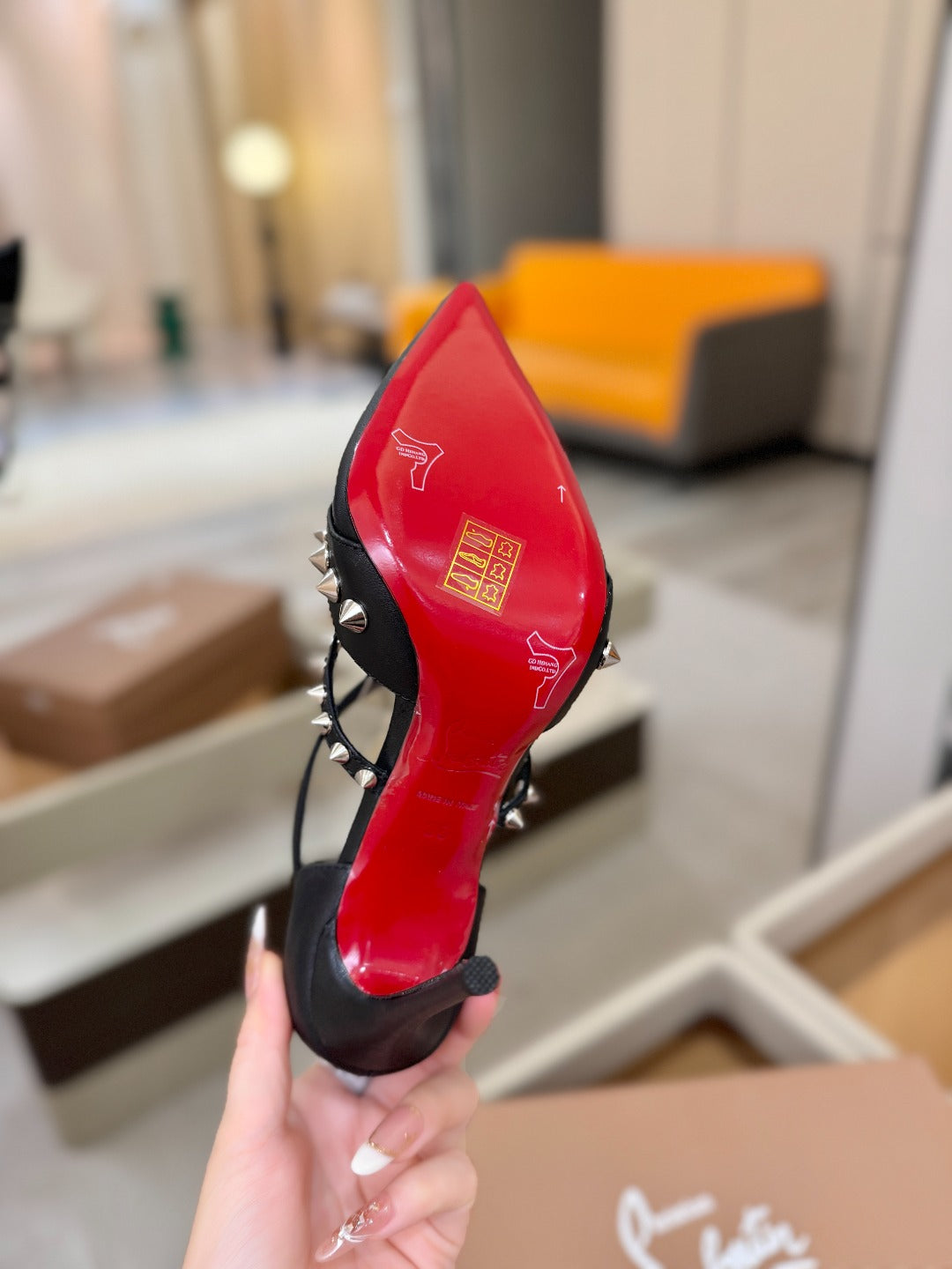 Christian Louboutin Tatooshka Spikes Pump 105mm Patent Leather 424455