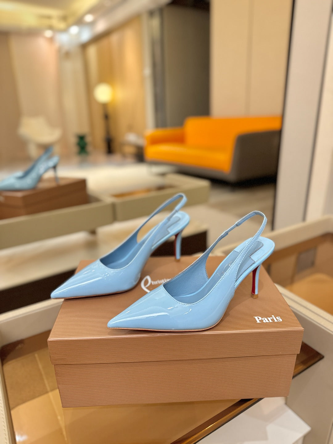 Christian Louboutin Miss Z SlingBack Patent Leather 434842