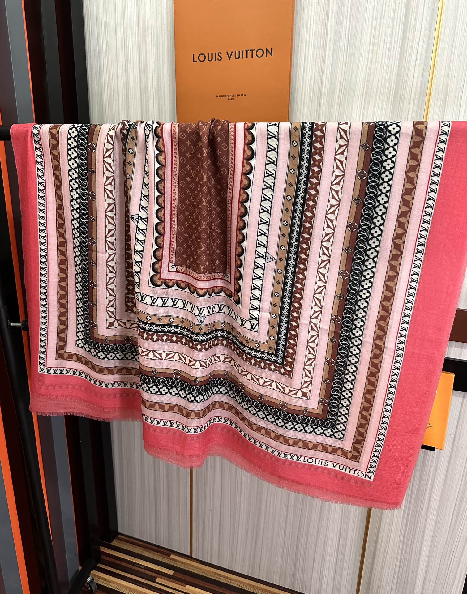 SCARF 200 CM IN COLORFUL CASHMERE 394890