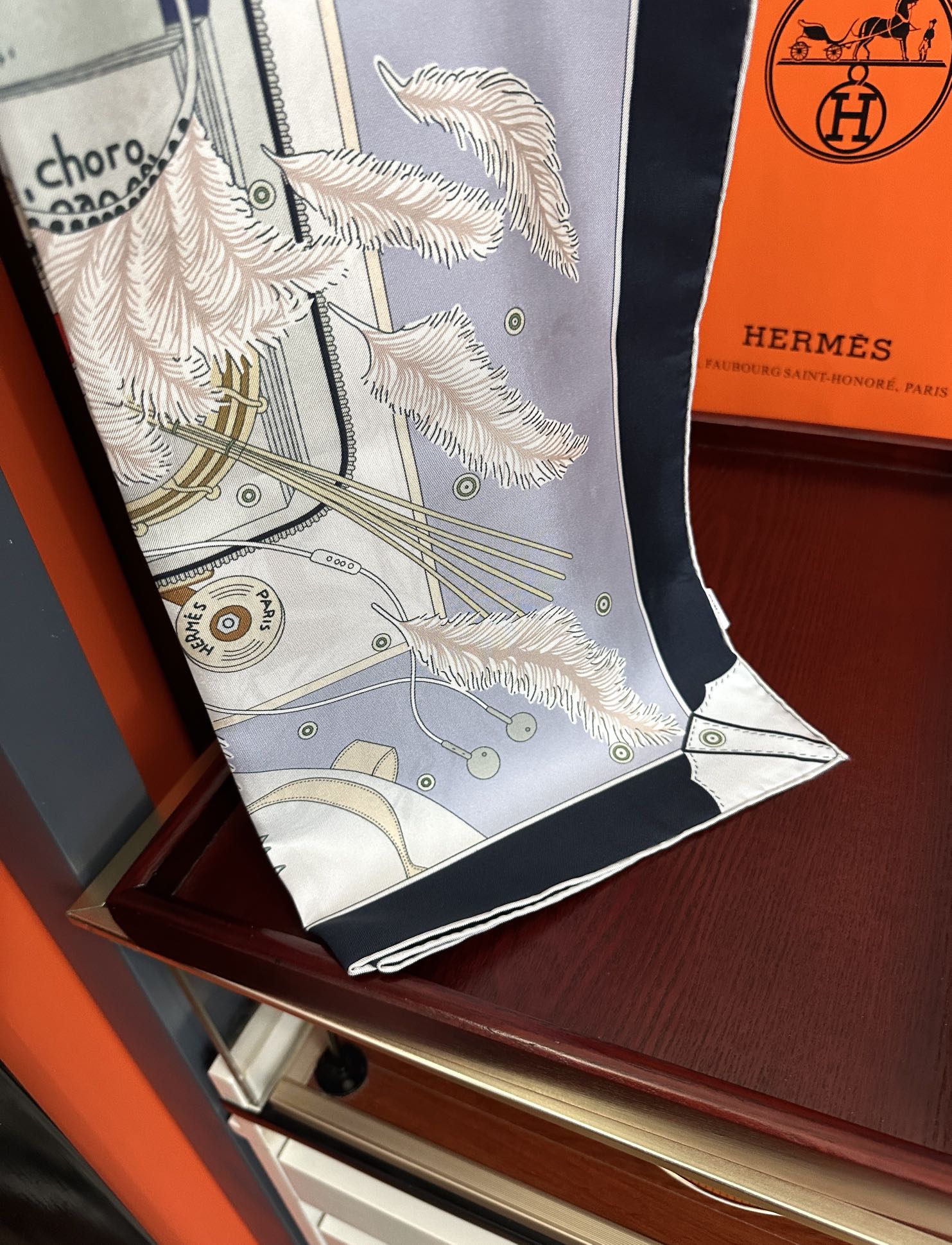 HM 25s Major Scarf 90cm Light Gray Cashmere 972935