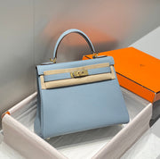 HM KELLY 28CM GREY TOGO GOLD HARDWARE