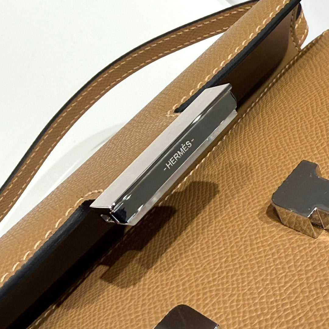 HM Constance Elan 24 Liquid Caramel Epsom Silver Hardware 237337