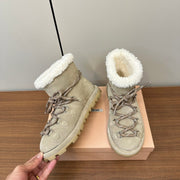 Miu Ankle Boots Khaki Suede