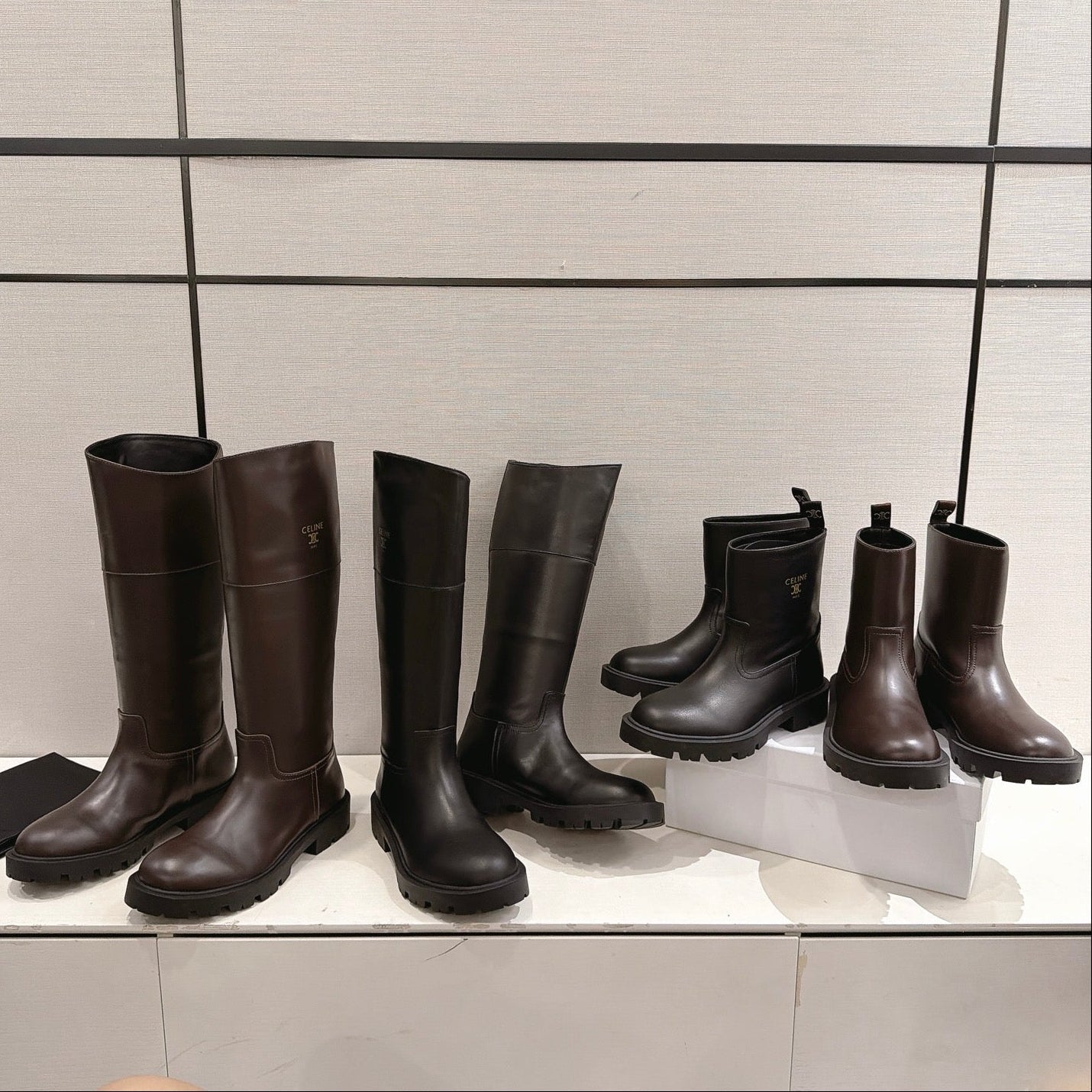 Celine 2026 Margaret Boots Leather 101100