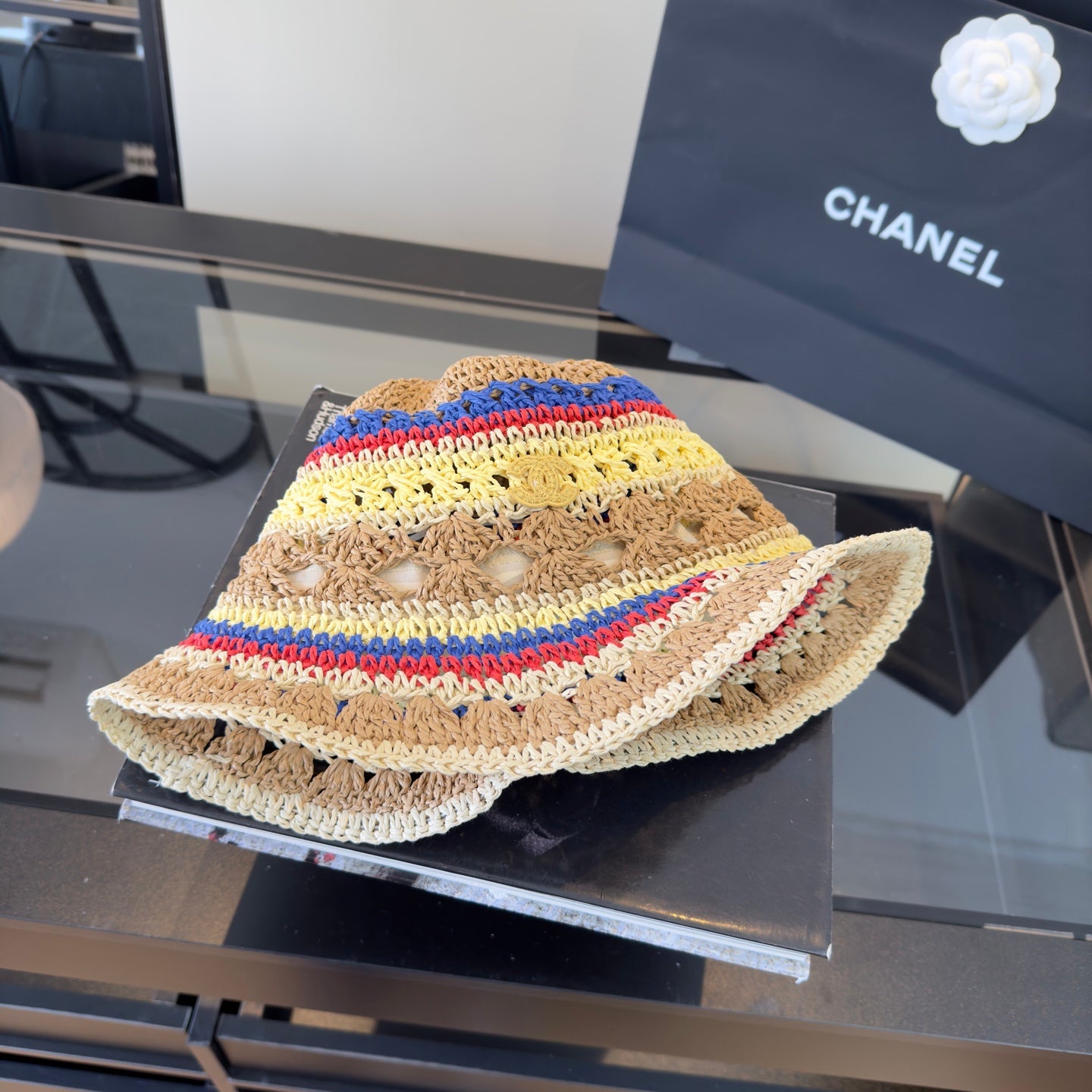 Chanel Multicolor Knitted Bucket Hat 400750