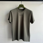 Gucci 2025 Embroidered Jersey T-shirt Dark Green Cotton