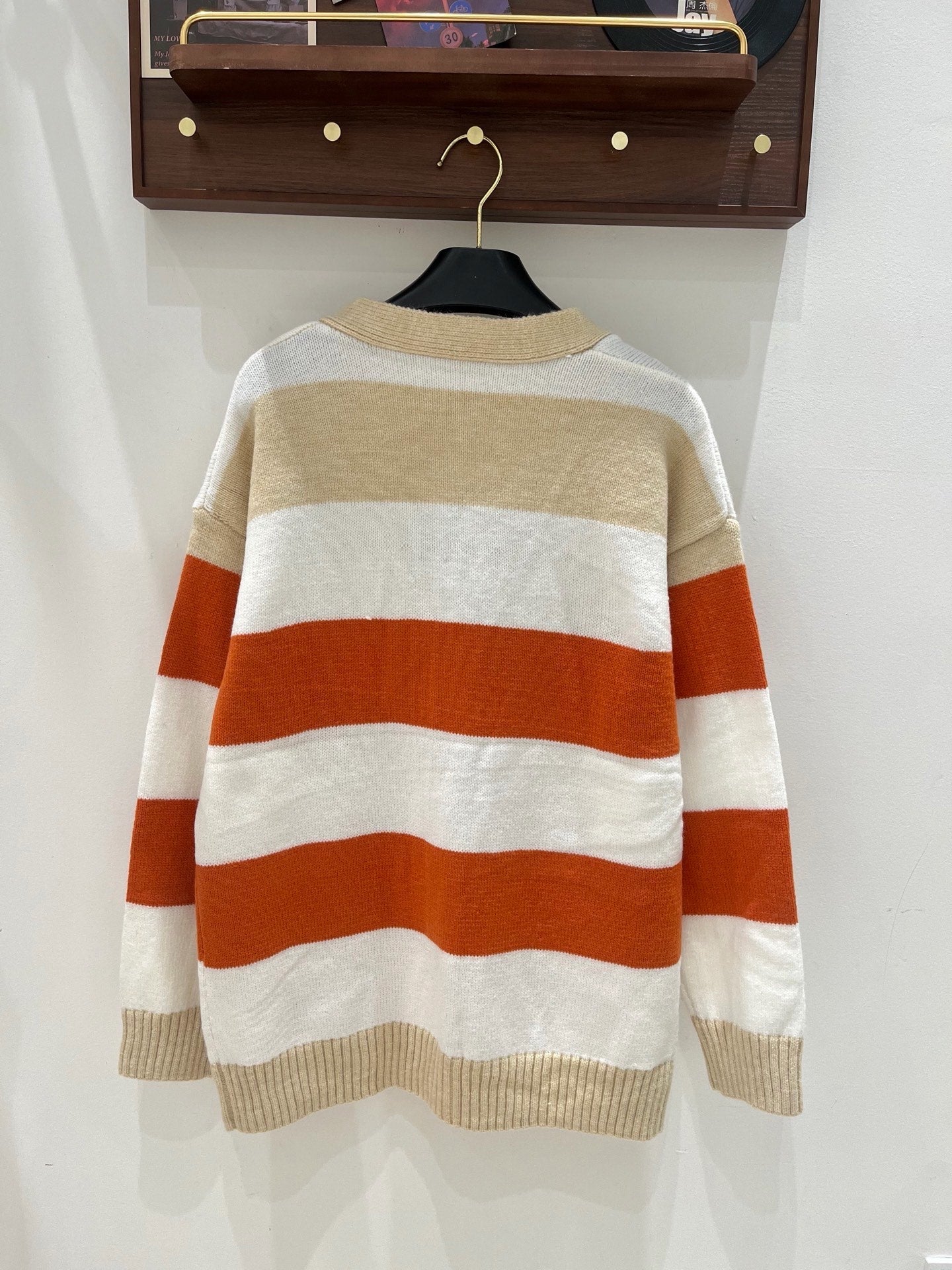Miumiu 2026 Cardigan Orange Beige White Wool 244062
