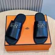 HM Men's Tenor Slide Black Calfskin 547659