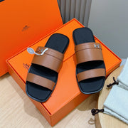 HM Men's 25 Slide Brown Calfskin 599978