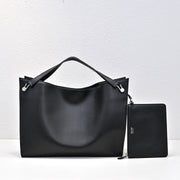 The Row Alexia Tote Bag 36cm Black Leather
