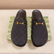 GG Men's Mule Black Printed Fabric 560358