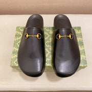 GG Men's Mule Black Cowhide 560362